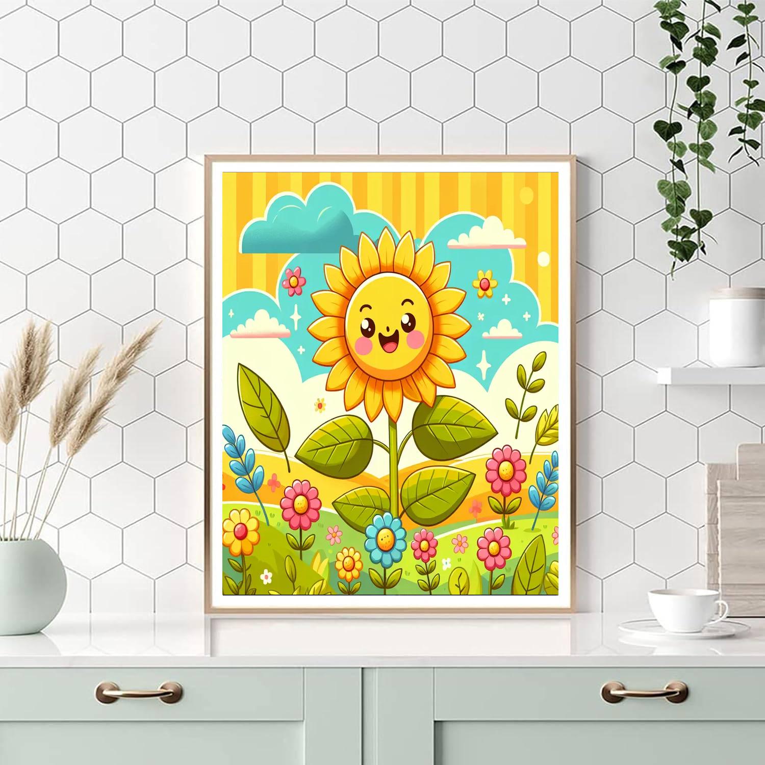Playful Sunflower Paint By Numbers Kits