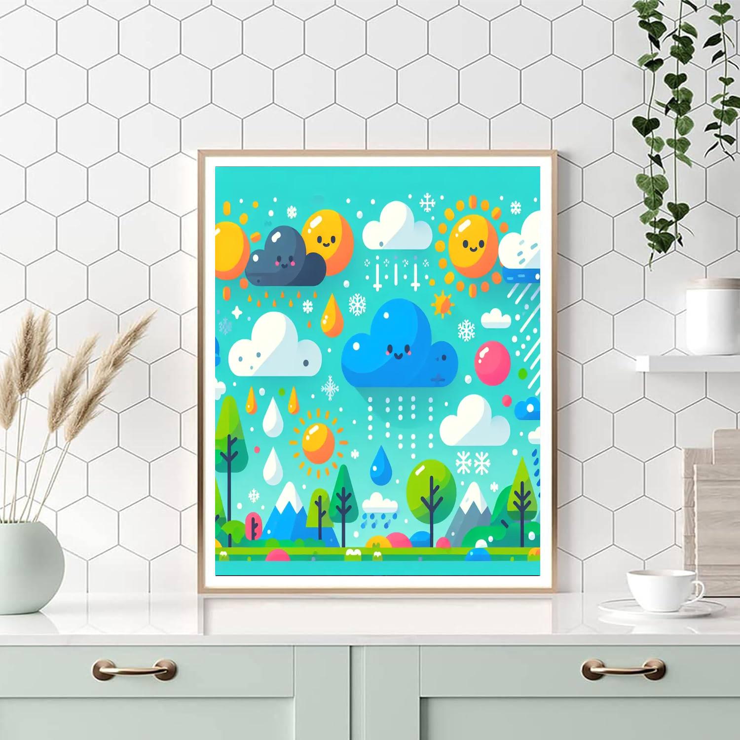 Wacky Weather World Number Painting