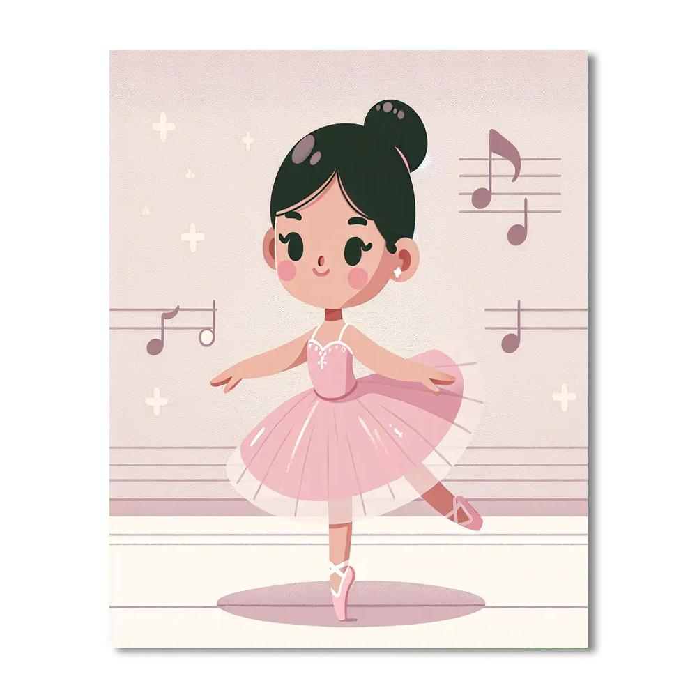 Ballerina's Dream Stage DIY Paint By Numbers