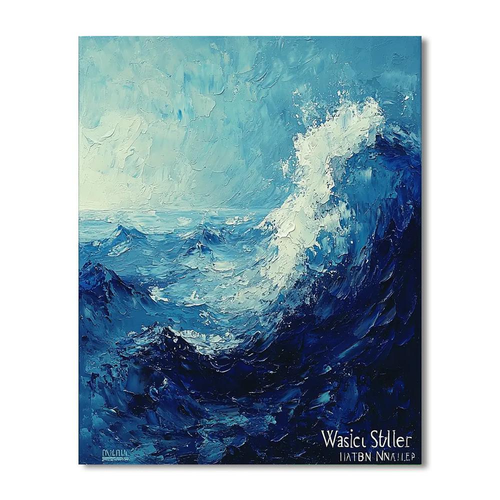 Michelangelo Inspired Eternal Flow Of The Ocean  Paint By Color