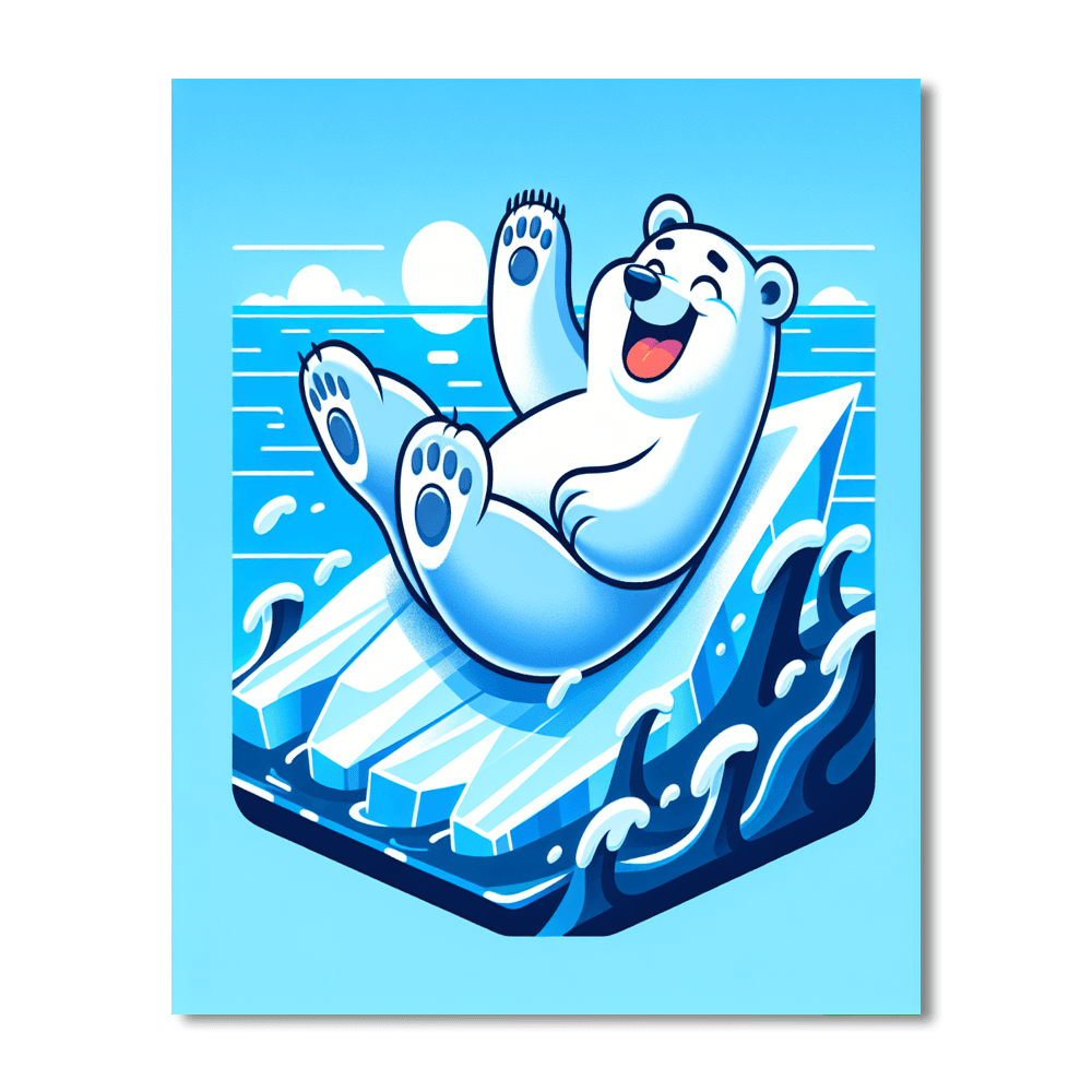 Polar Bear Playground DIY Paint By Numbers