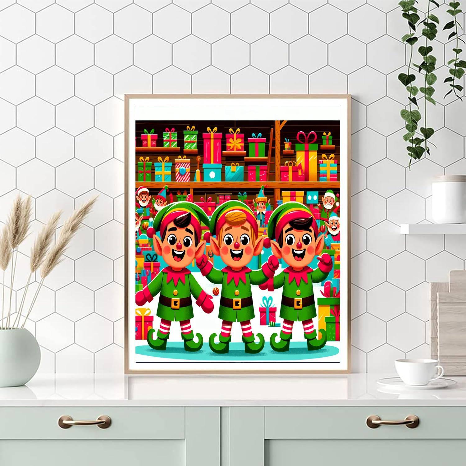 Happy Holiday Workshop DIY Paint By Numbers