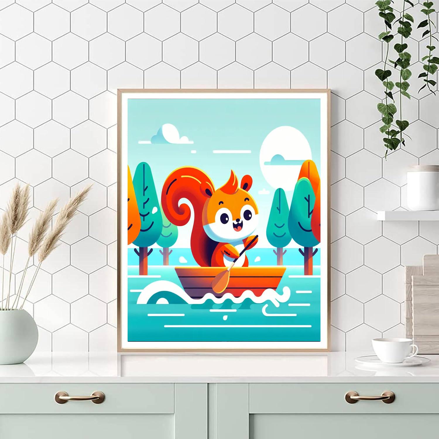 Sailing Squirrel Numbered Painting Kits