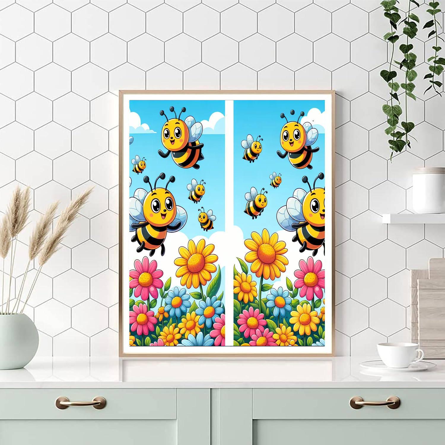 Busy Bees And Blossoms Number Painting