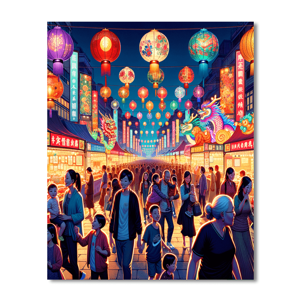 Taipei International Lantern Festival - Taiwan Painting By Numbers Kit