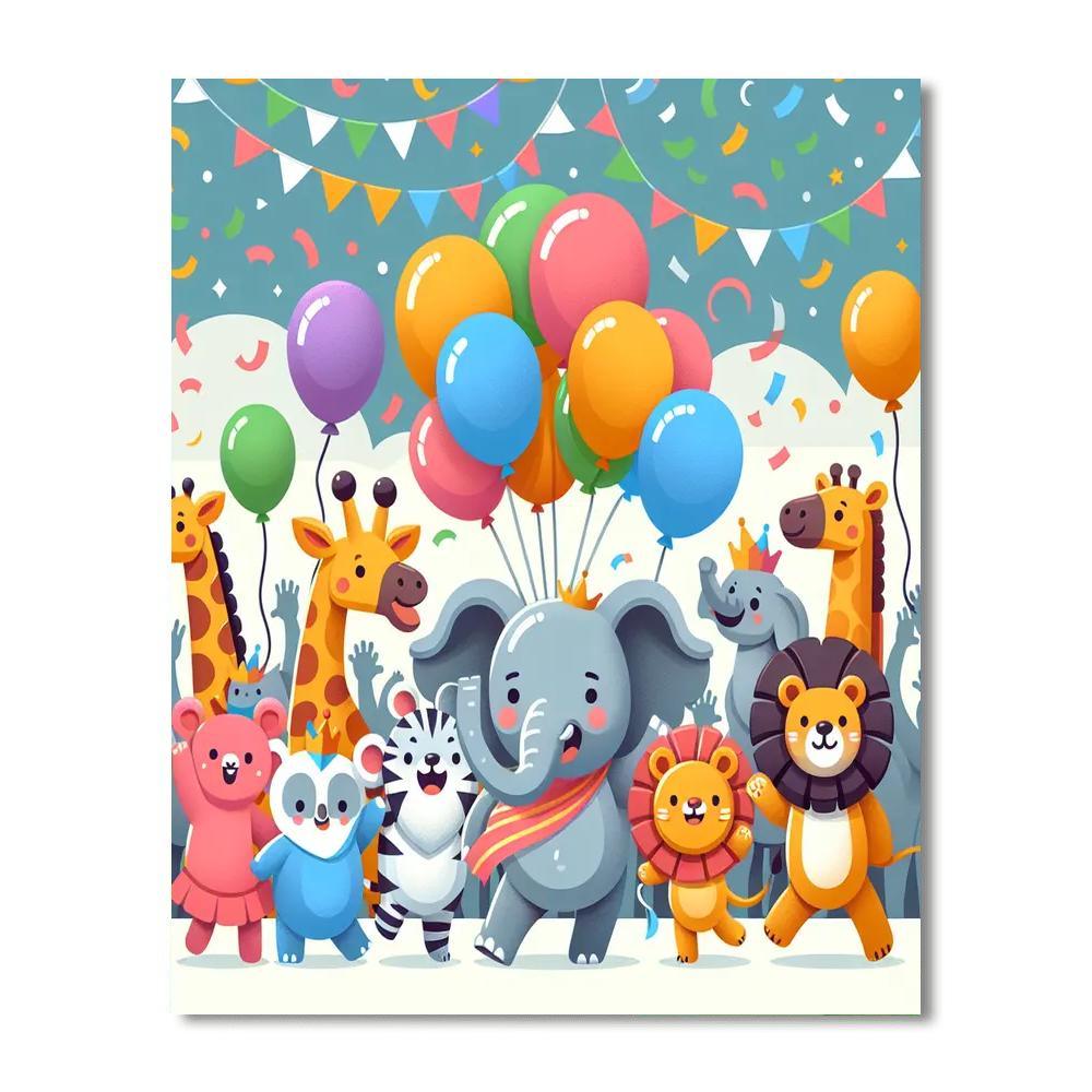 Jolly Animal Parade Paint By Numbers Kits
