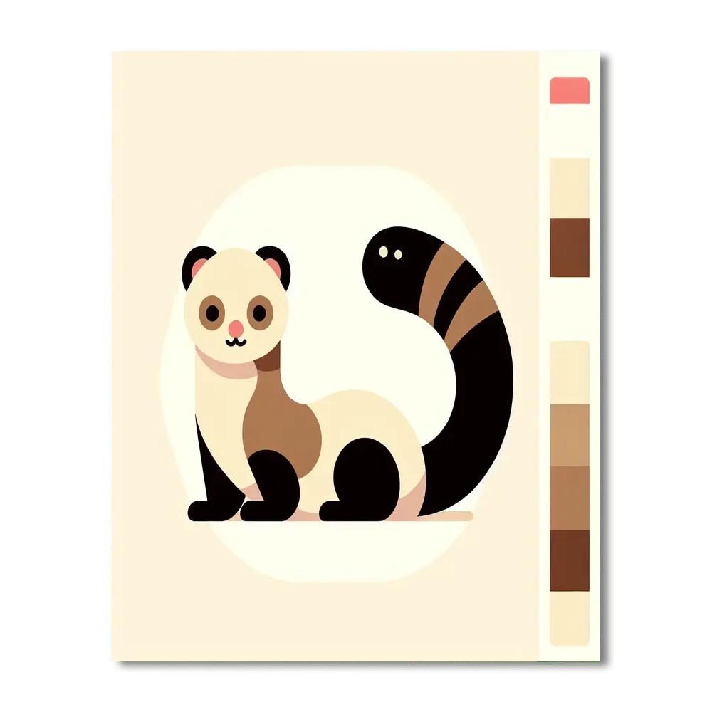 Fanciful Ferret Paint By Numbers Art