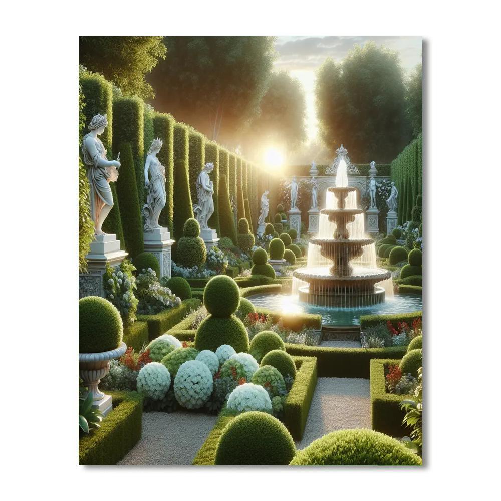 Elegant Classical Garden Numbered Painting Kits