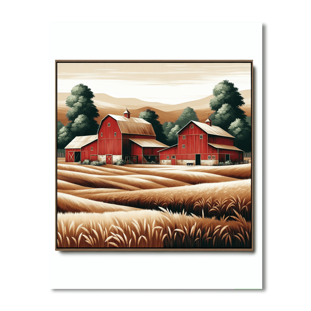 Rustic Barns Paint By Numbers