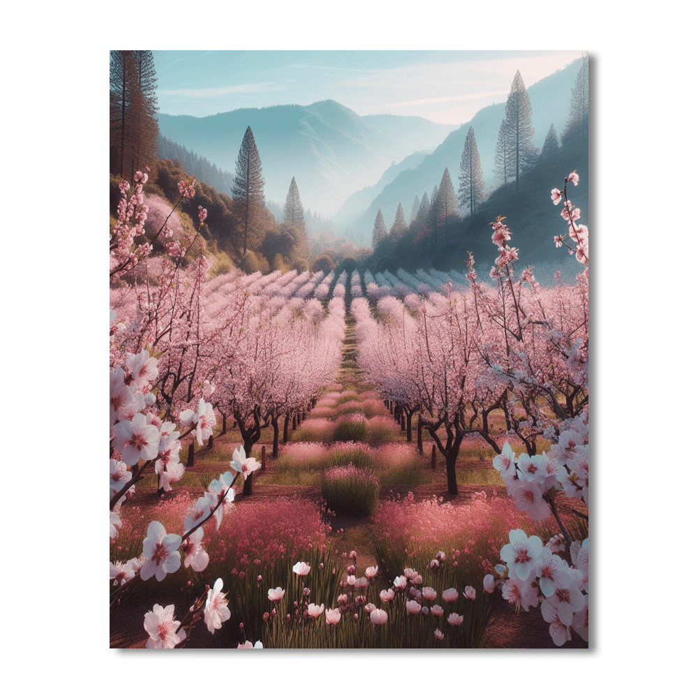 Dreamy Orchard Walk Number Painting