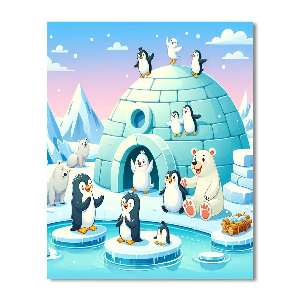 North Pole Adventure Painting By Numbers Kit