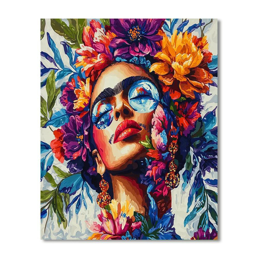 Frida Kahlo Inspired Reflections Of Resilience  Painting Number Kit