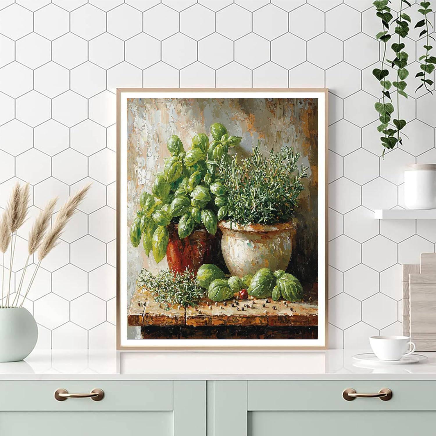 Pierre-Auguste Renoir Inspired Aromatic Herbs  Paint By Color