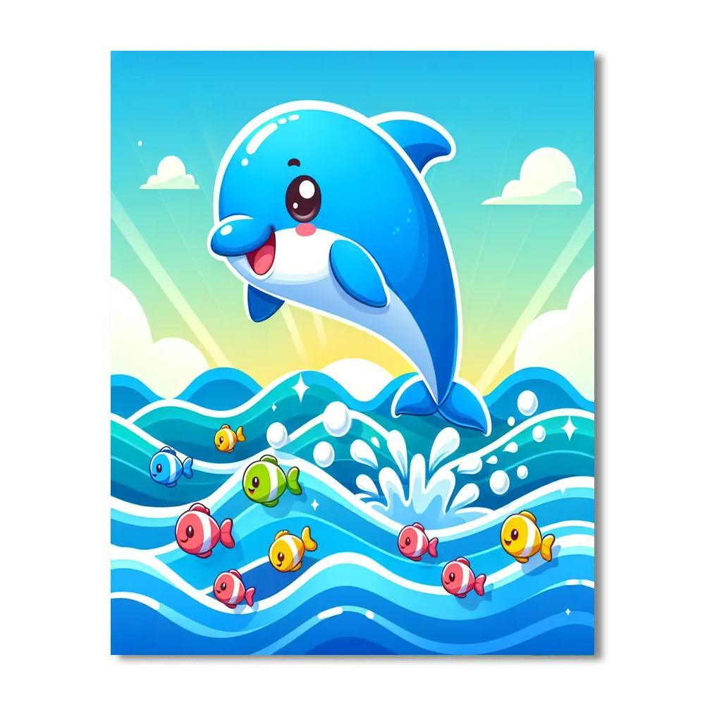 Doodle Dolphin Paint By Numbers Kits