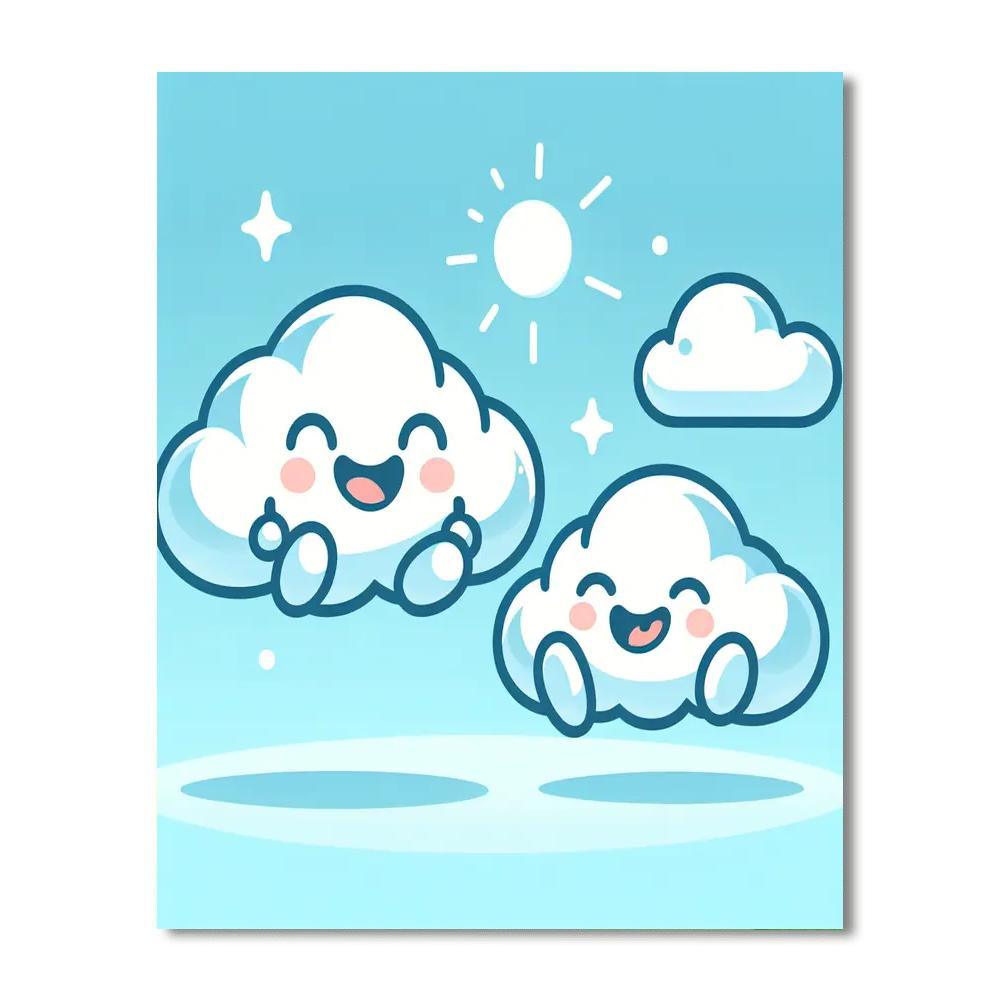 Happy Cloud Family Painting By Numbers Kit