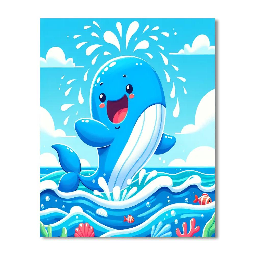 Wondrous Whale Watching Painting Number Kit