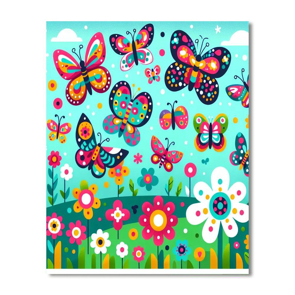 Rainbow Garden Frolic Paint By Color