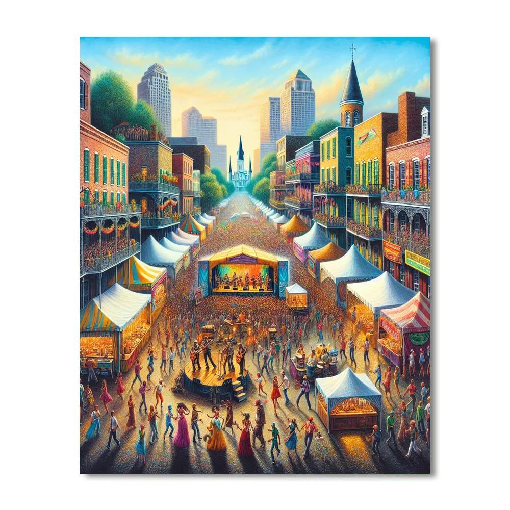 New Orleans Jazz And Heritage Festival - New Orleans Number Painting