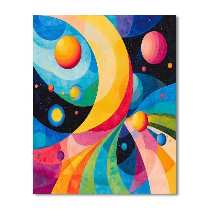Wassily Kandinsky Inspired Planetary Dance  DIY Paint By Numbers