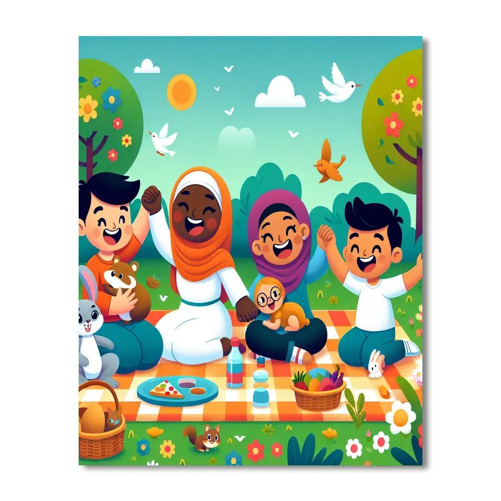 Giggling Garden Party Numbered Painting Kits