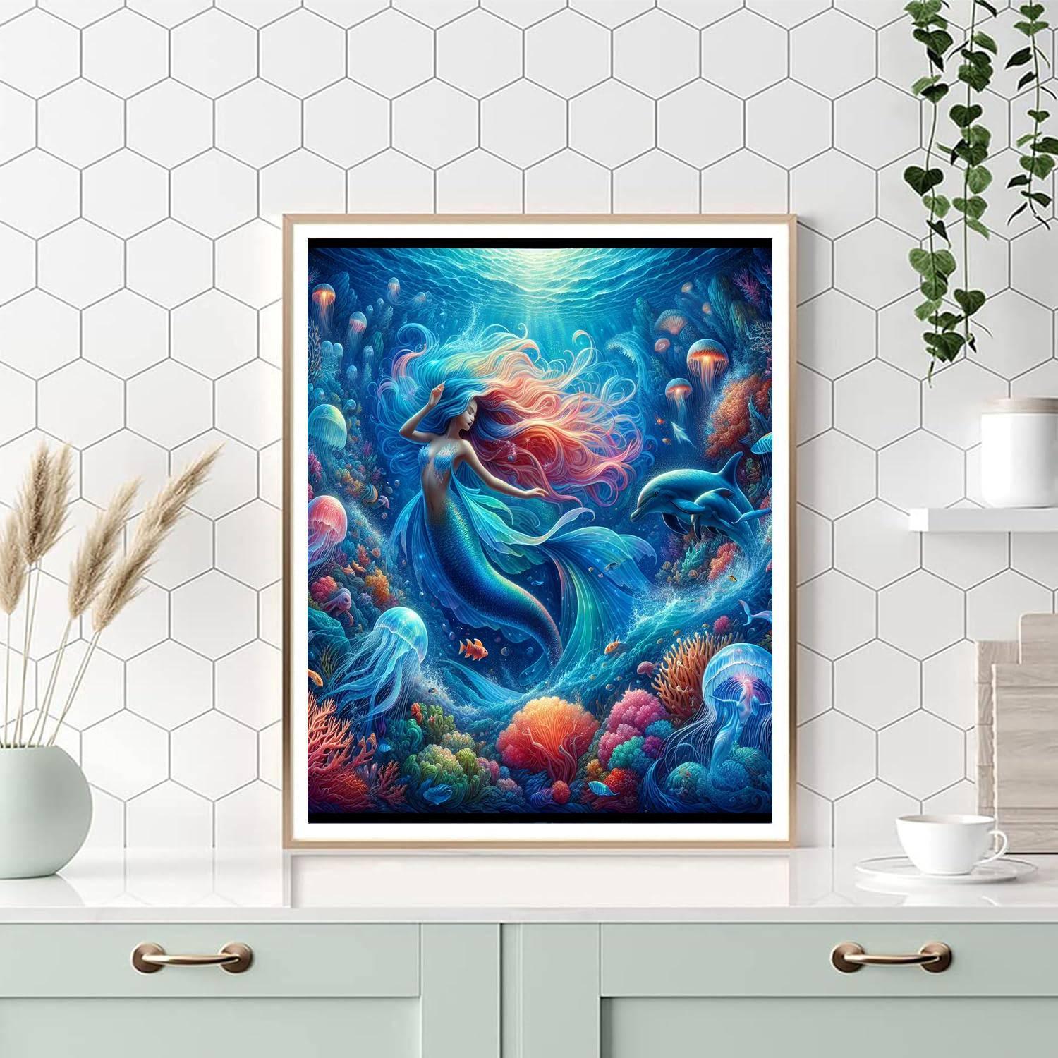 Little Mermaid's Ocean Fantasy Paint By Numbers Art