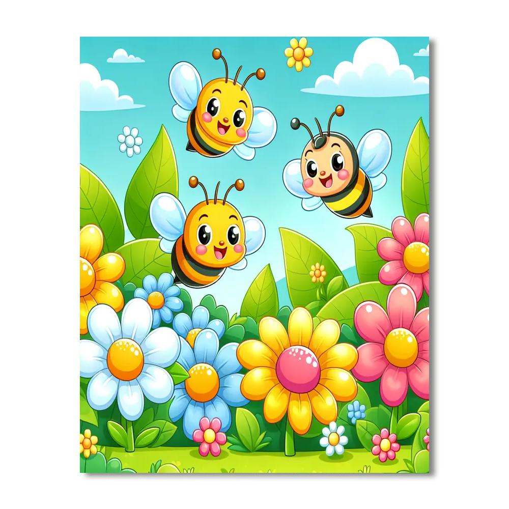 Buzzy Bee Bash Paint By Number