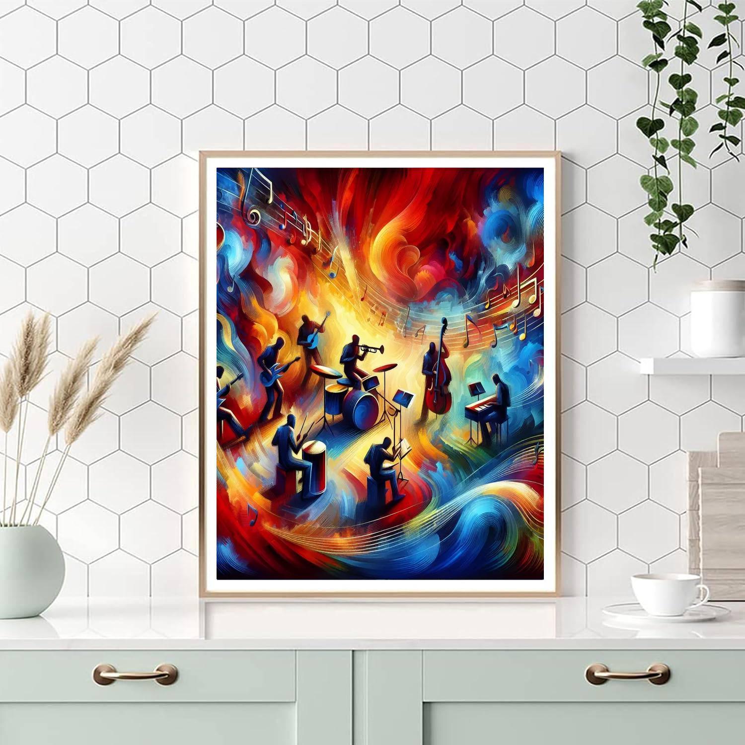 Music's Rhythmic Harmony DIY Paint By Numbers