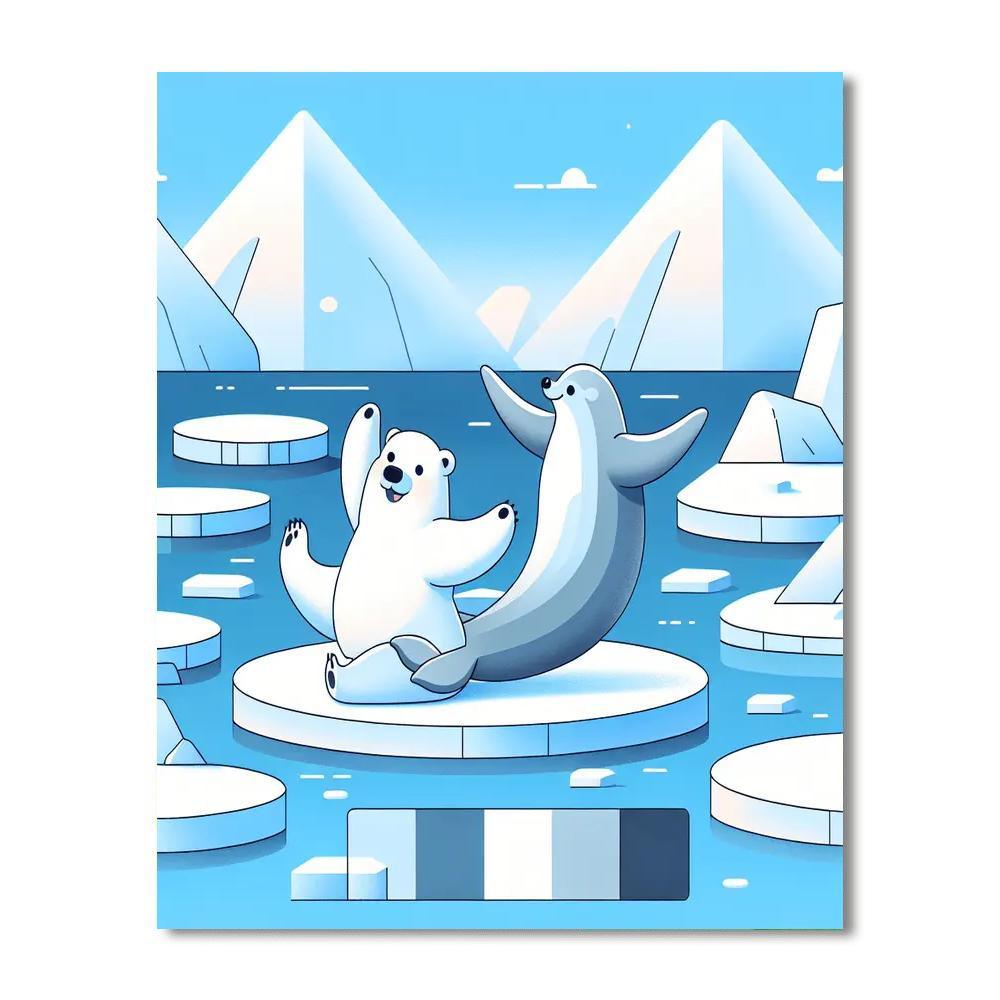 Arctic Friends Paint By Numbers Art