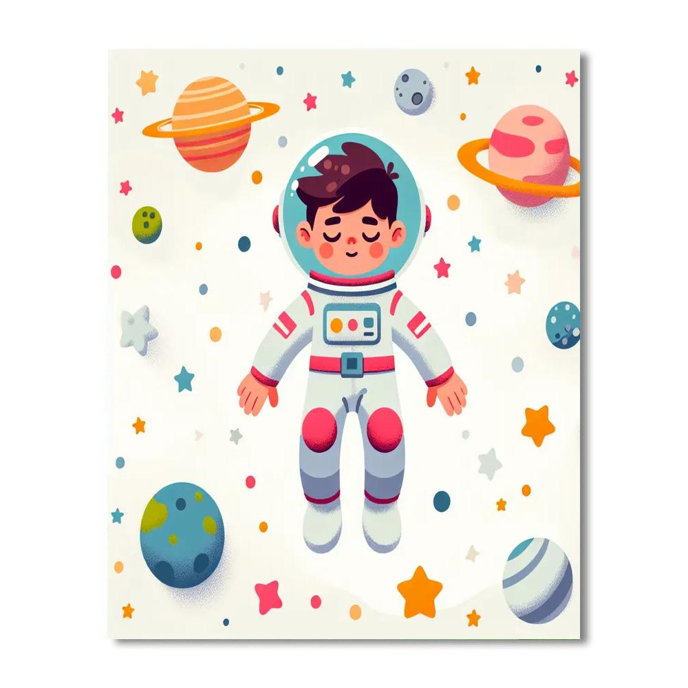 Galactic Astronaut Quest Painting By Numbers Kit