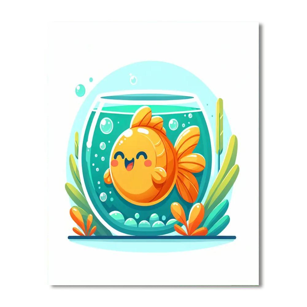 Gleeful Goldfish Paint By Number