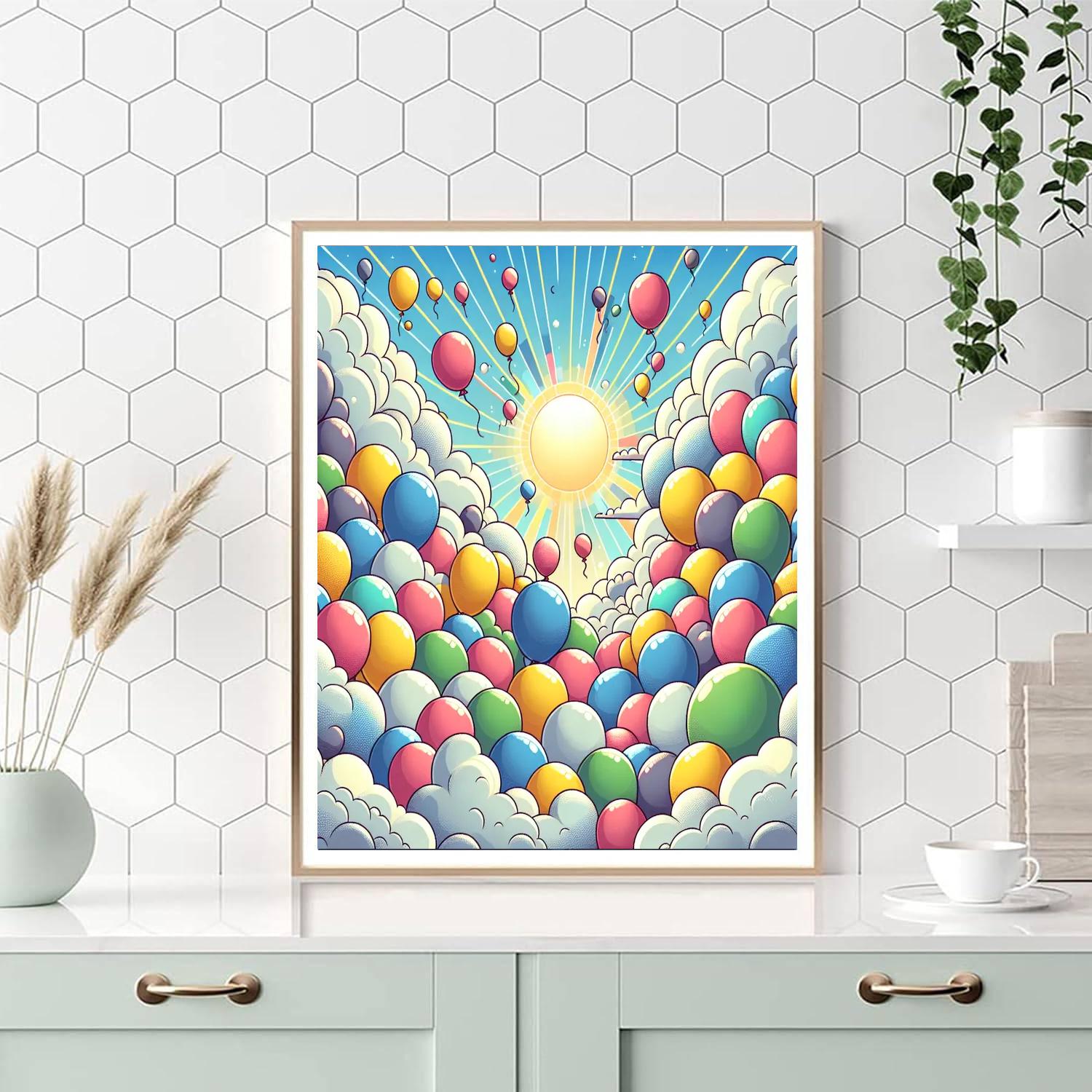 Adventurous Balloon Festival Painting Number Kit