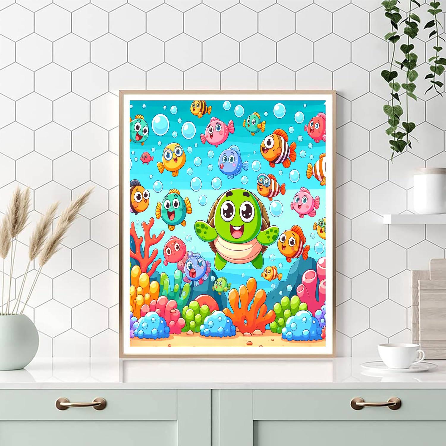 Underwater Fiesta Painting Number Kit