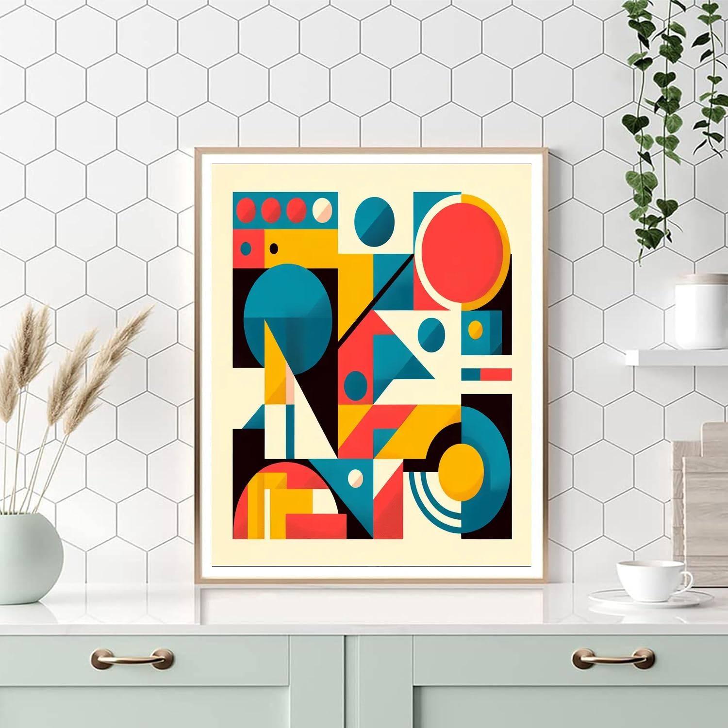 Modern Geometric Masterpiece Paint By Numbers