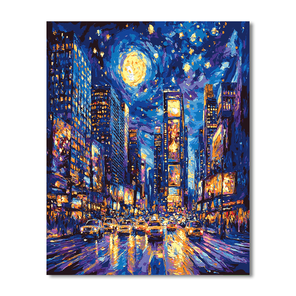 Claude Monet Inspired City Night Lights Symphony  Numbered Painting Kits