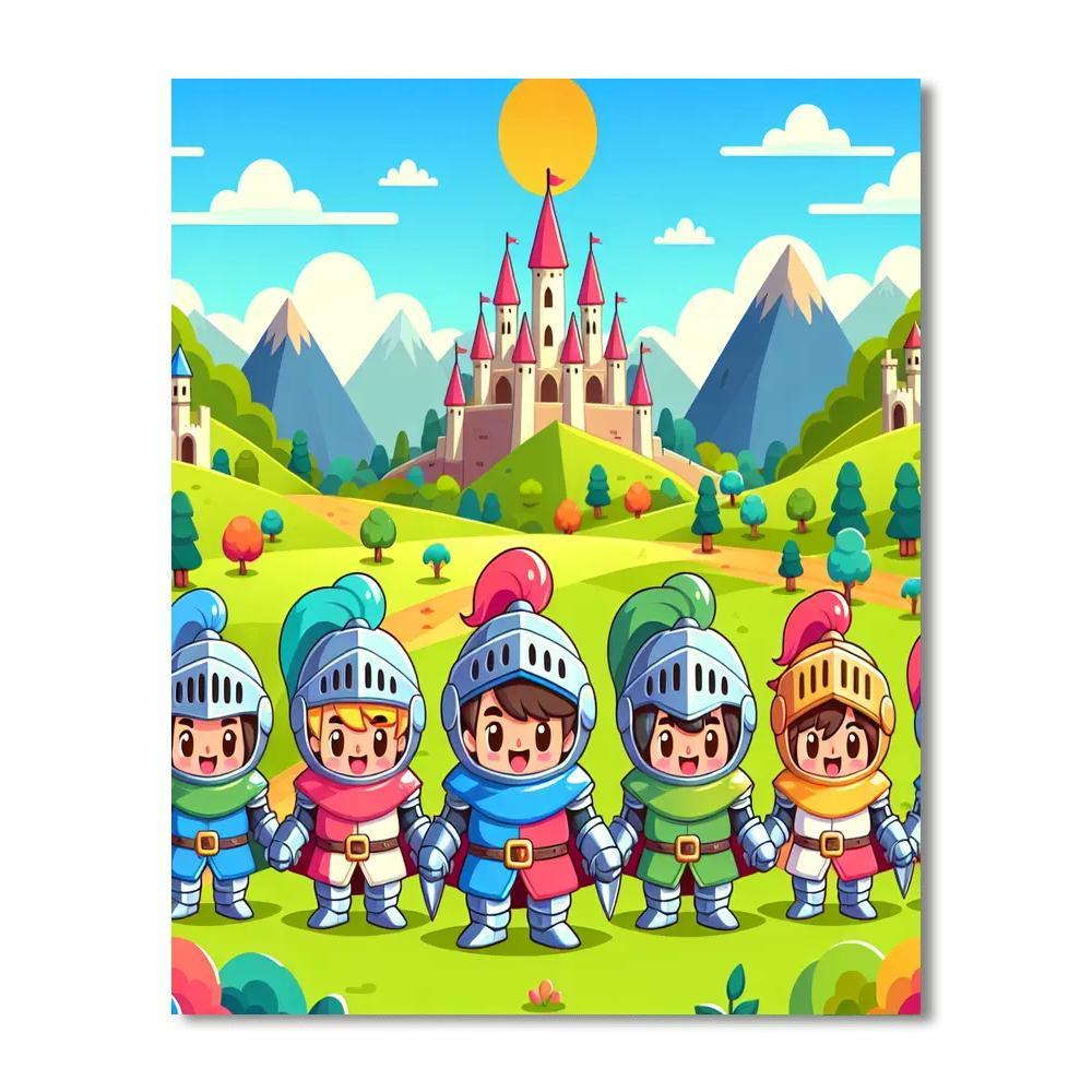 Daring Adventure With Knights Paint By Numbers