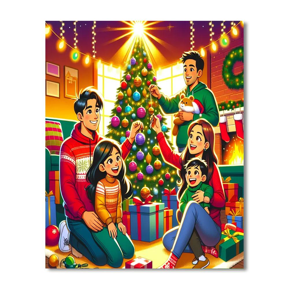 Happy Holidays Cheer Paint By Numbers Art