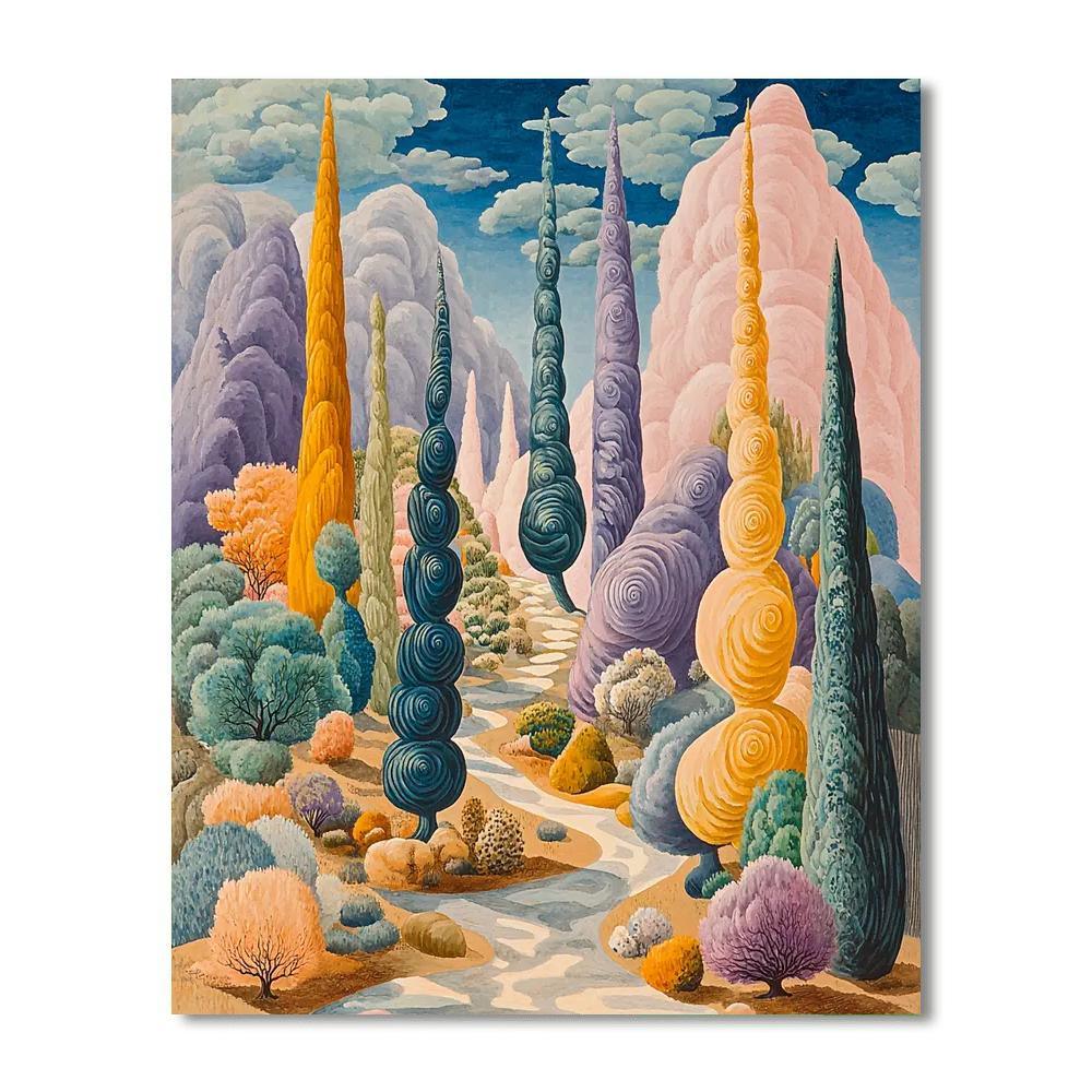 Max Ernst Inspired Surreal Wilderness Expedition  DIY Paint By Numbers