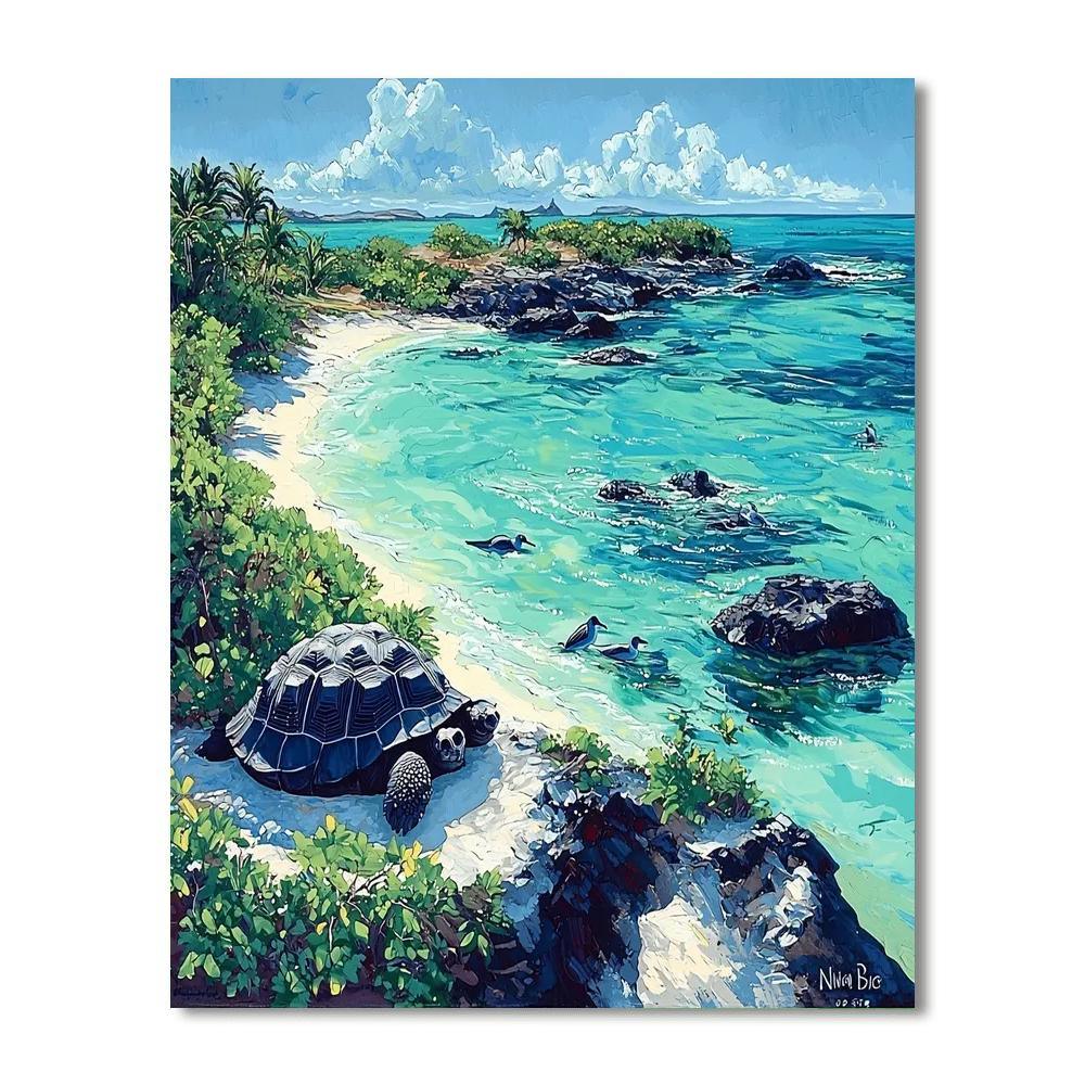 Galápagos Islands Wildlife - Ecuador Numbered Painting Kits