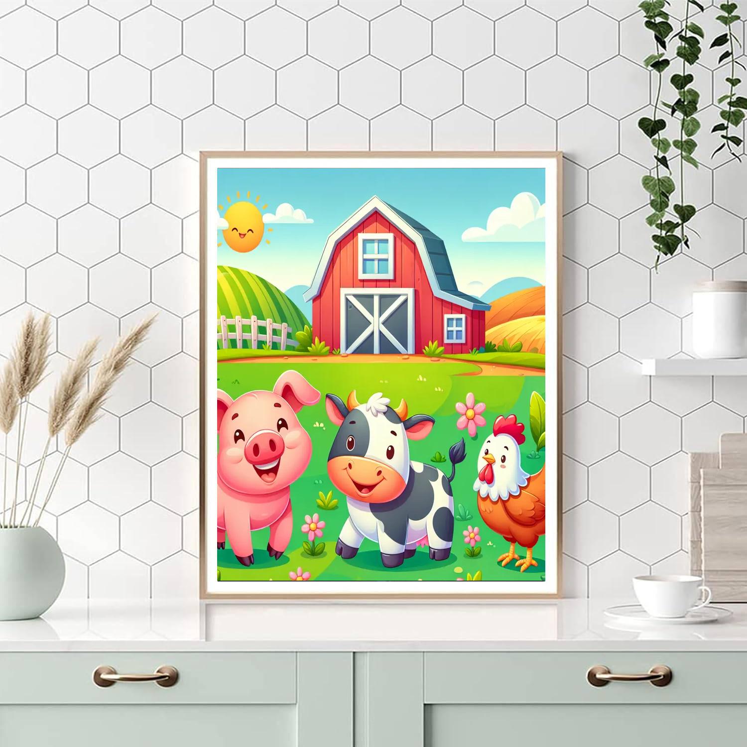 Cheery Farm Fun Paint By Numbers