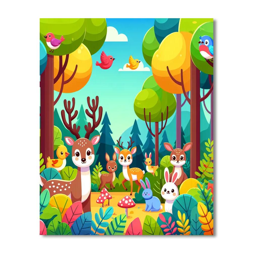 Friends In The Wild Paint By Color