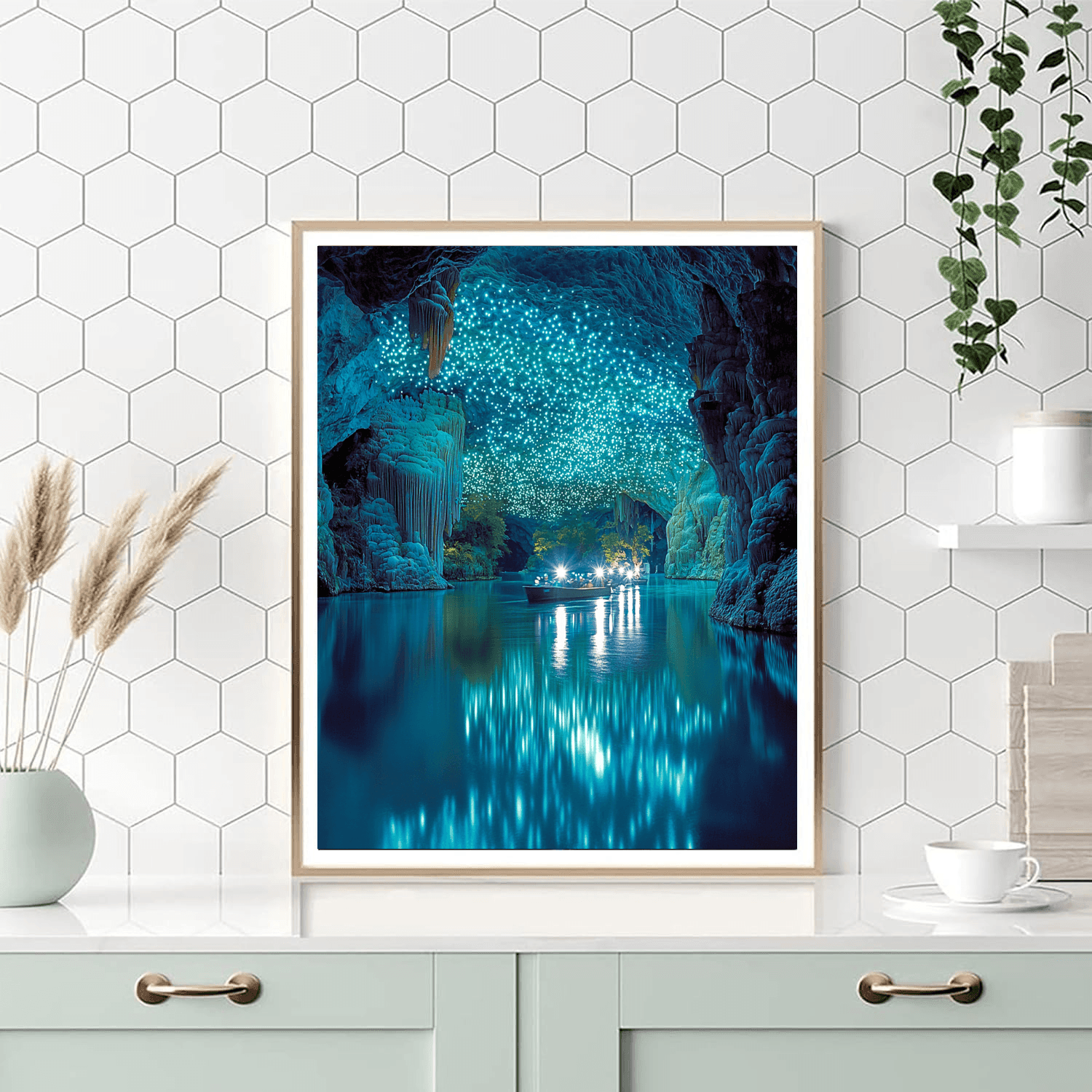 Waitomo Glowworm Caves - Waitomo, New Zealand Numbered Painting Kits