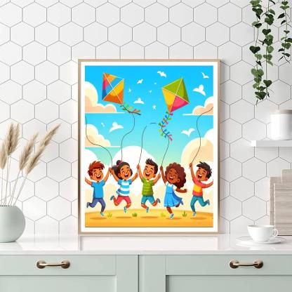 Whimsical Sky Adventure Paint By Numbers Art
