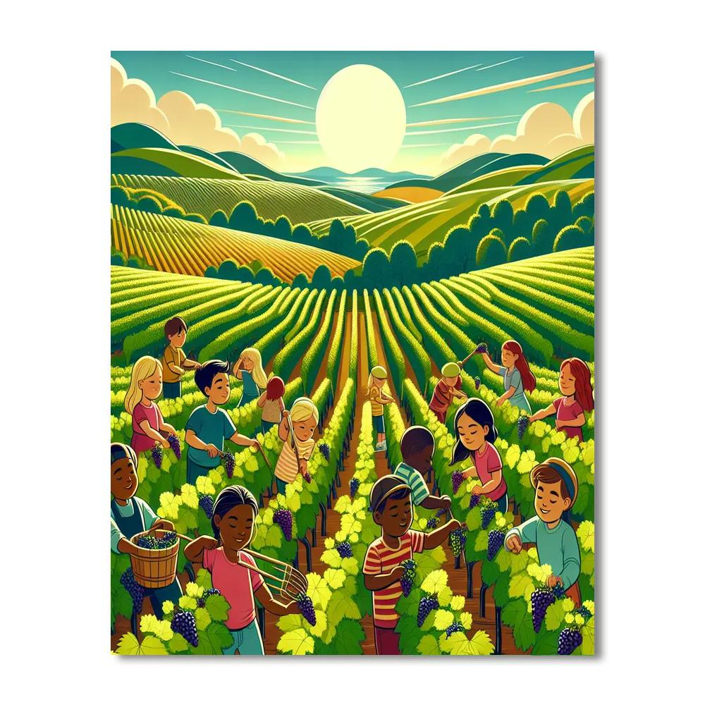 Vivacious Vineyard Visit Numbered Painting Kits