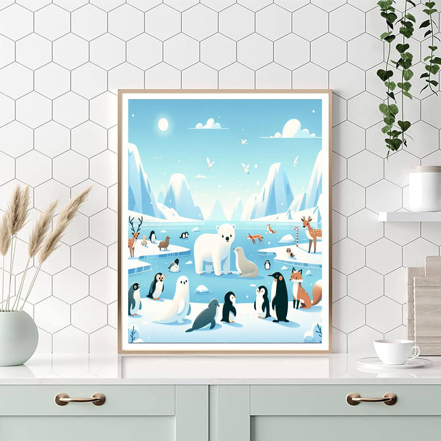 Arctic Wildlife Encounter Painting Number Kit
