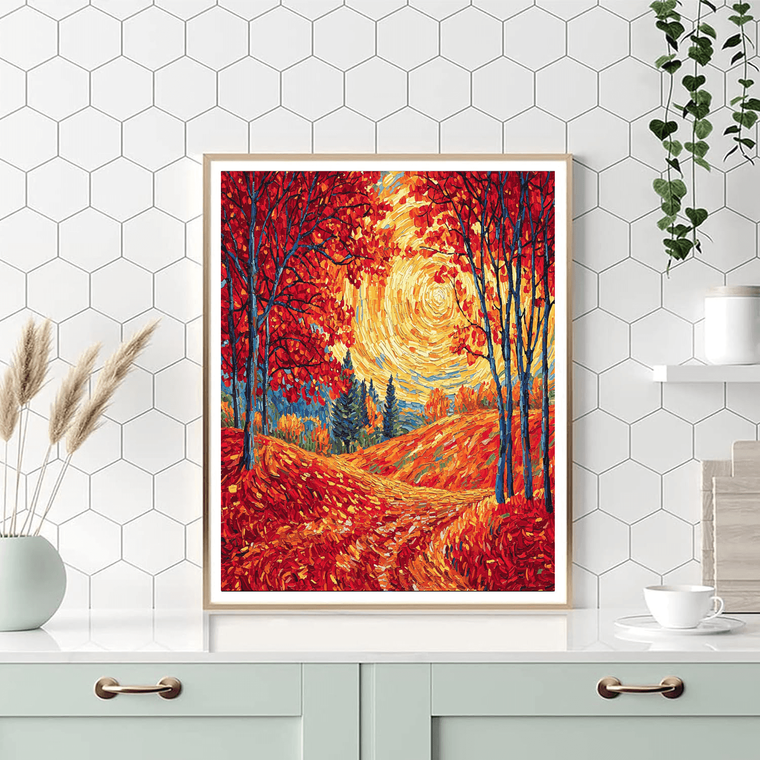 Vincent Van Gogh Inspired Van Gogh's Autumn Grove  Paint By Numbers Kits