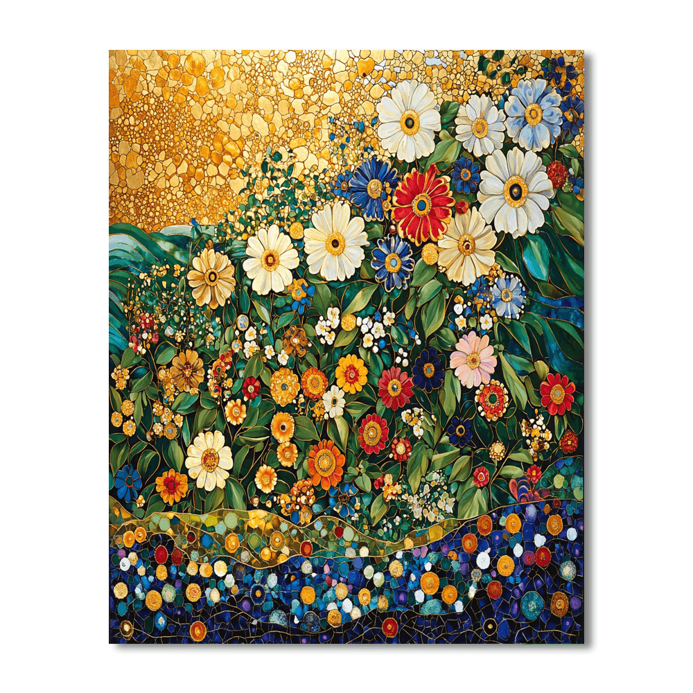 Gustav Klimt Inspired Nature's Patterns  Paint By Numbers Art