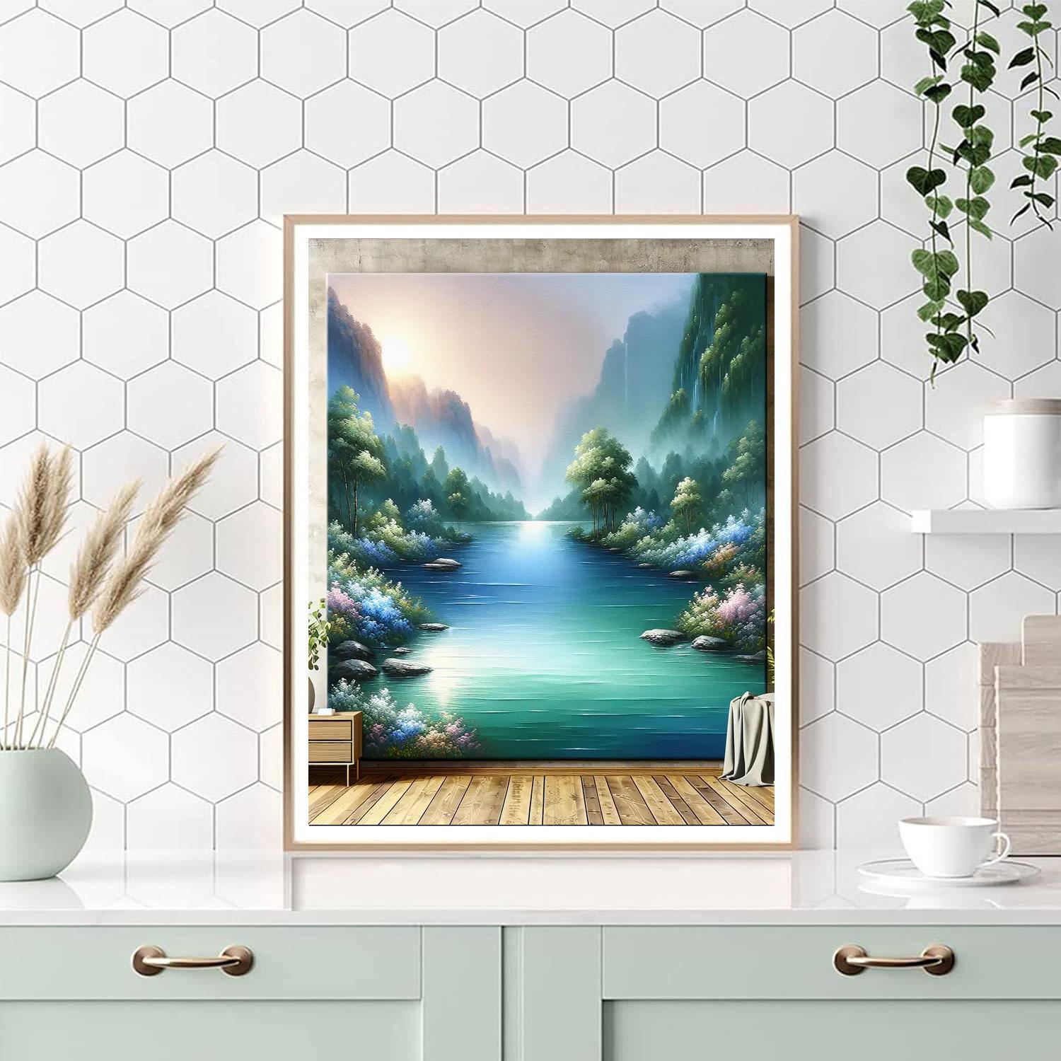 Calm River Retreat Paint By Number