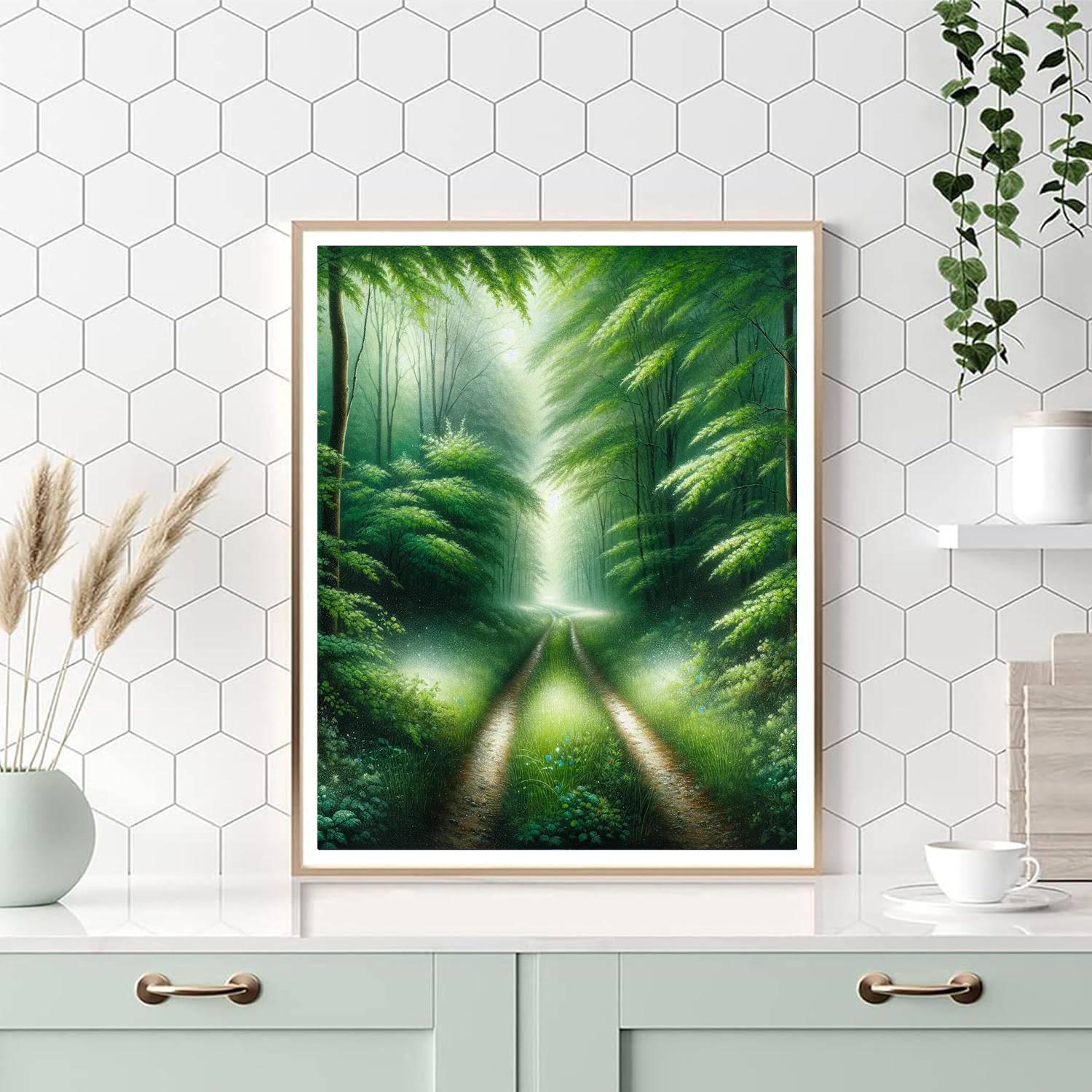 Glistening Forest Path DIY Paint By Numbers