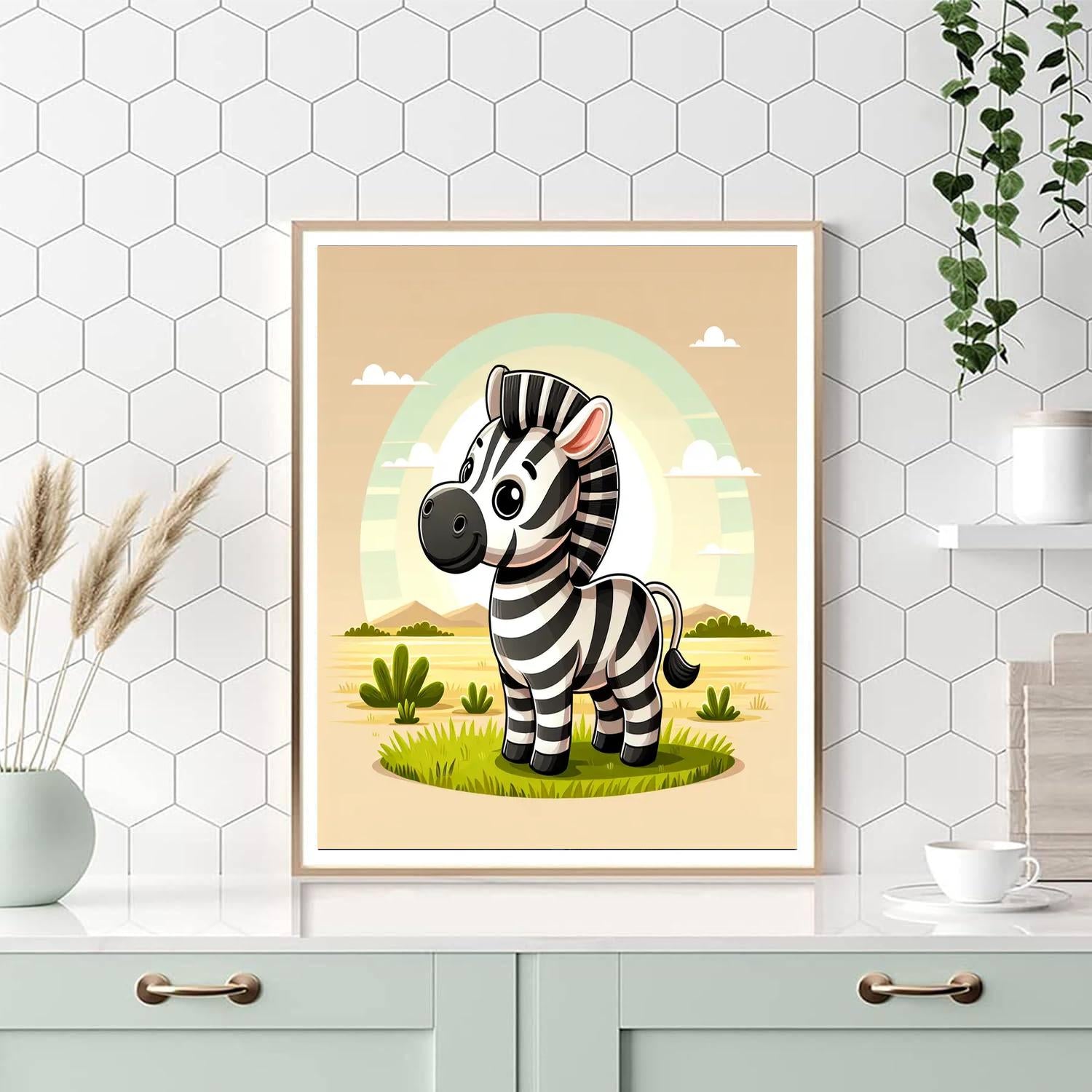 Safari Zebra Number Painting