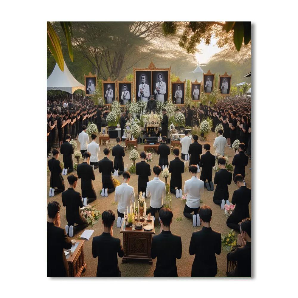 King Bhumibol Adulyadej Memorial Day - Thailand Painting Number Kit